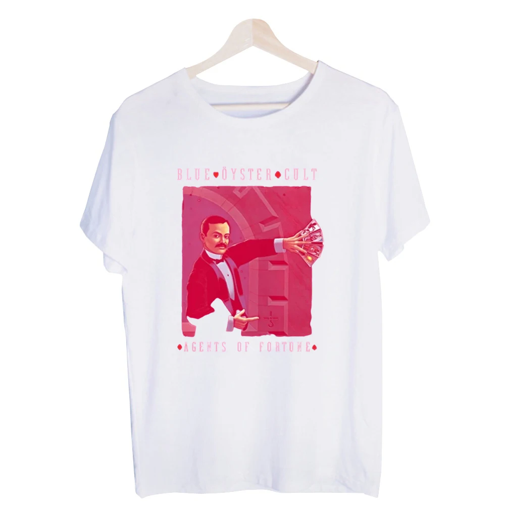Men's Vintage Magician with Cards Graphic Tee, Short Sleeve Crew Neck T-Shirt for Casual Streetwear and Daily Outfits