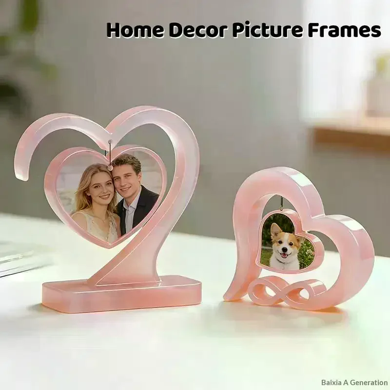 Heart-shaped Photo Frame Pendulum Base Silicone Mold, DIY Crystal Epoxy Resin Mold, DIY Photo Frame Ornament