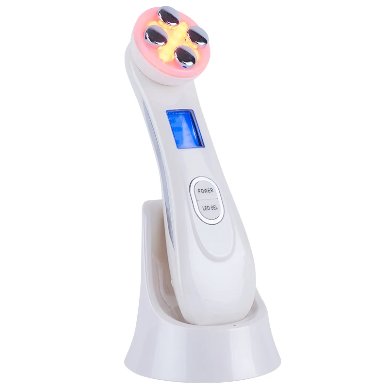 USB EMS Facial Lift Massager 5 Color LED Facial Beauty Device Microcurrent Rejuvenation Wrinkle Removal Reduction Beauty Device