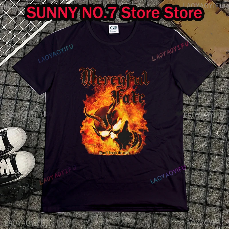 2024 Summer Top Mercyful Fate Dot Break The Oath Heavy Metal T-shirt