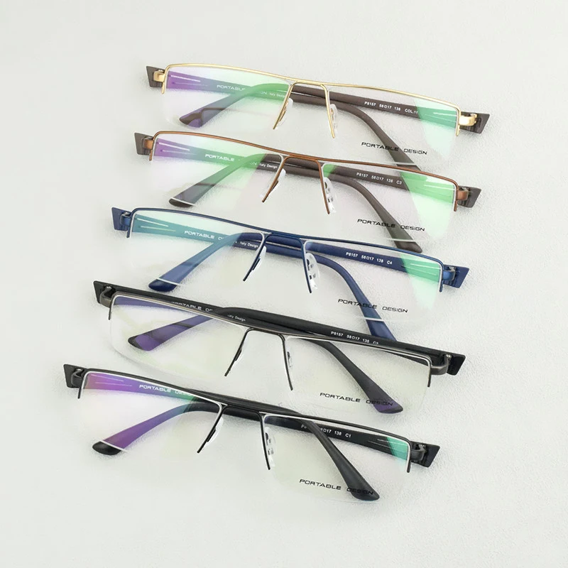 P8157 Business Glasses Frames Men Eyewear Optical Prescription Glasses Frame Large Face Eyeglasses square Myopia Retro spectacle