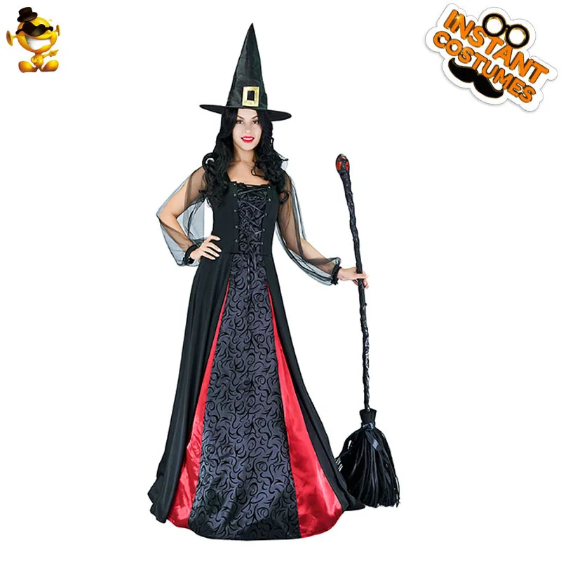 الكبار loween الشر الساحرة زي أداء خزانة السيدات Faionable الملابس الصينية التقليدية المرحلة