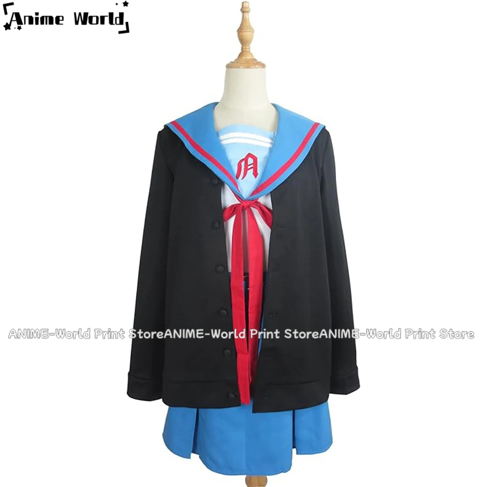 

《Custom Size》Anime Haruhi Suzumiya Yuki Nagato School Uniform Cosplay Costume