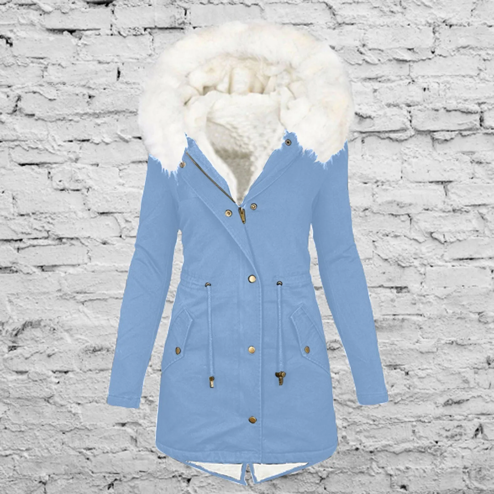 Frauen plus Größe Wintermantel Revers Langarm jacke Vintage verdicken Mantel Jacke warme Kapuze dick gepolstert plus Größe Regen jacke