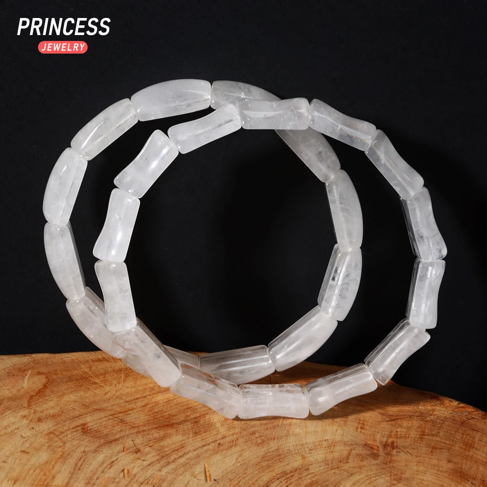 A++ Natuurlijke Witte Phantom Quartz Bangle 11*16mm/13*15mm Losse Edelsteen Kralen voor Sieraden Maken Groothandel Kralen DIY Accessoires