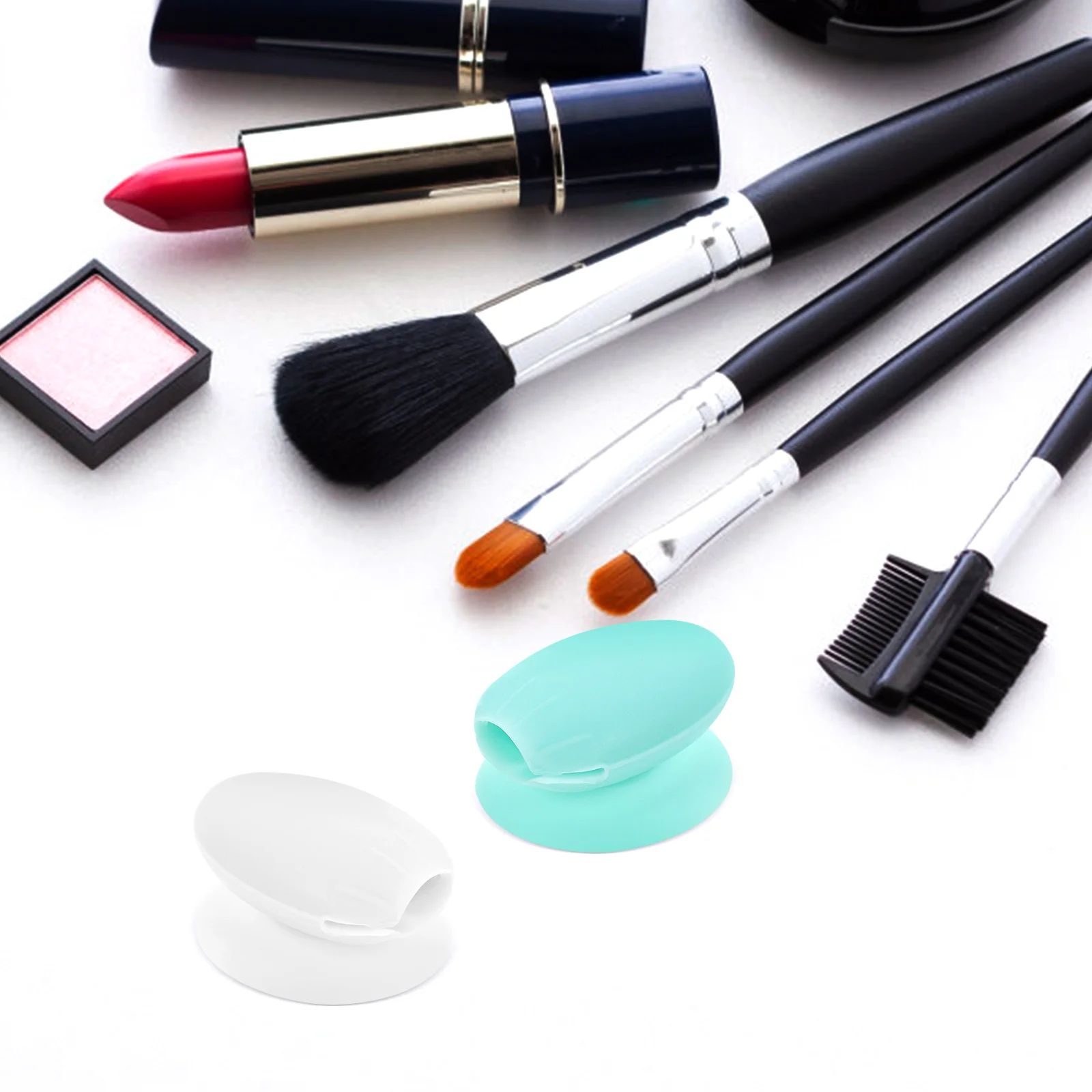 

12Pcs Makeup Brush Head Covers Silicone Lip Brush Jackets Anti-Lost Design Easy to Store Dry Keep for Travel