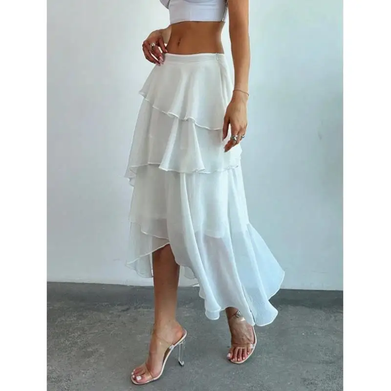 

Spring New Sle Pure Color Multi-Layer Cake Skirt orts with Lace Trim plus Size Vintage Ciwalk Nine-Piece Pants