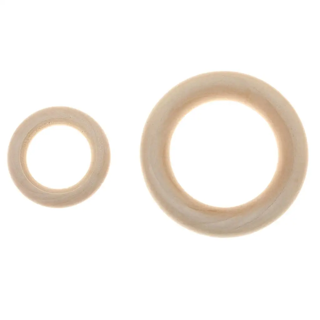 Pack of 20 3.5cm Natural Wood Loop Material for DIY Jewelry Findings