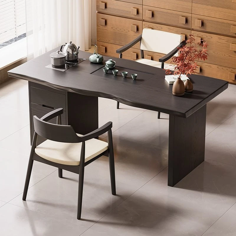 

Italian minimalist solid wood Internet celebrity balcony small tea table