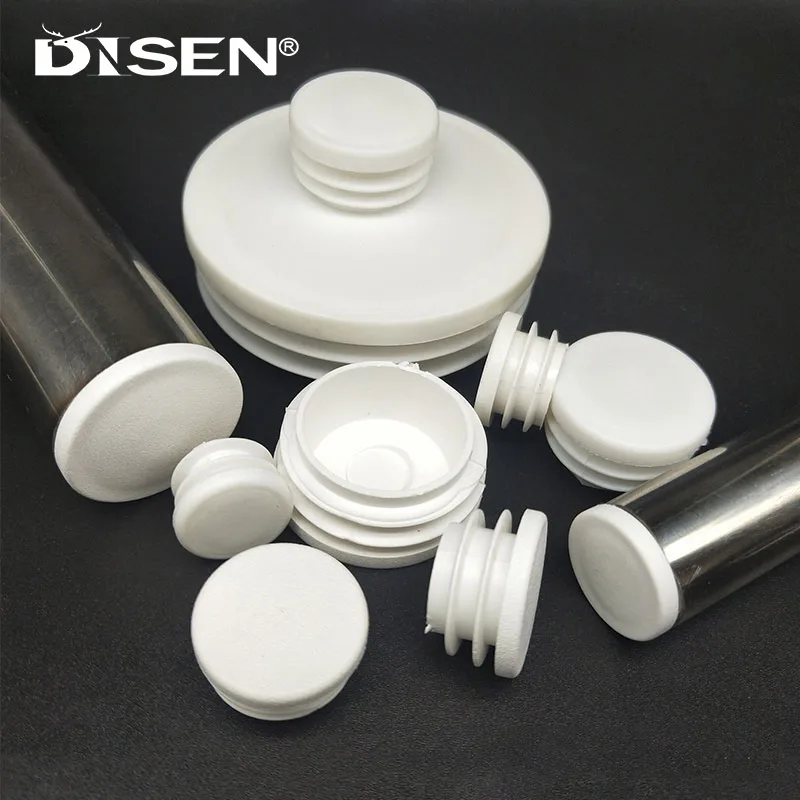 

4/8Pcs White Round Plastic Pipe Plug Dia13-76mm Blanking End Cover Cap Tube Inserts Plugs Bung For Steel Furniture Leg Protector