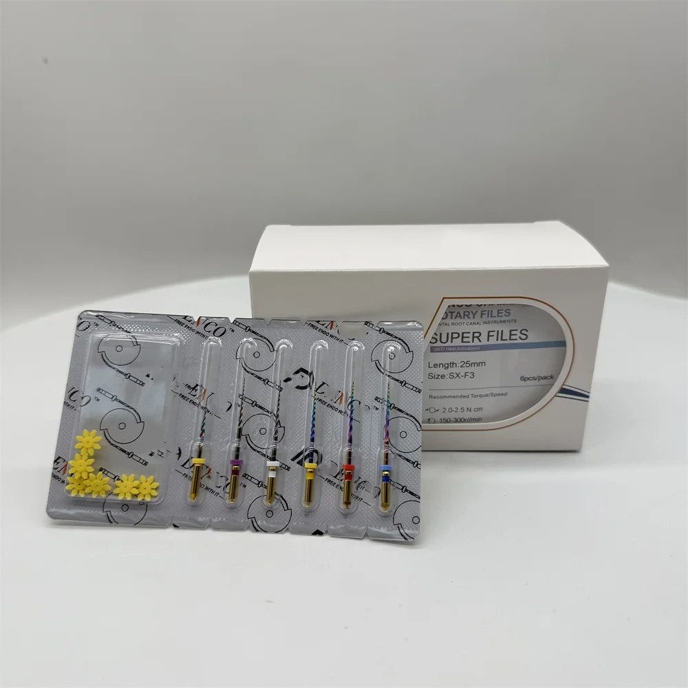 Limas rotativas camaleón – Limas endodónticas con revestimiento láser NiTi Tecnología nano Antirotura activadas por calor para el tratamiento del conducto radicular