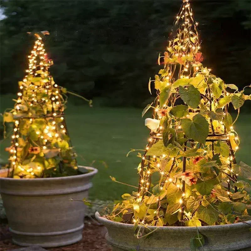 2/5/10/20m LED Fairy Wire String Light Battery Powered with Remote Christmas Wedding Garland Outdoor Birthday Bedroom Decoration