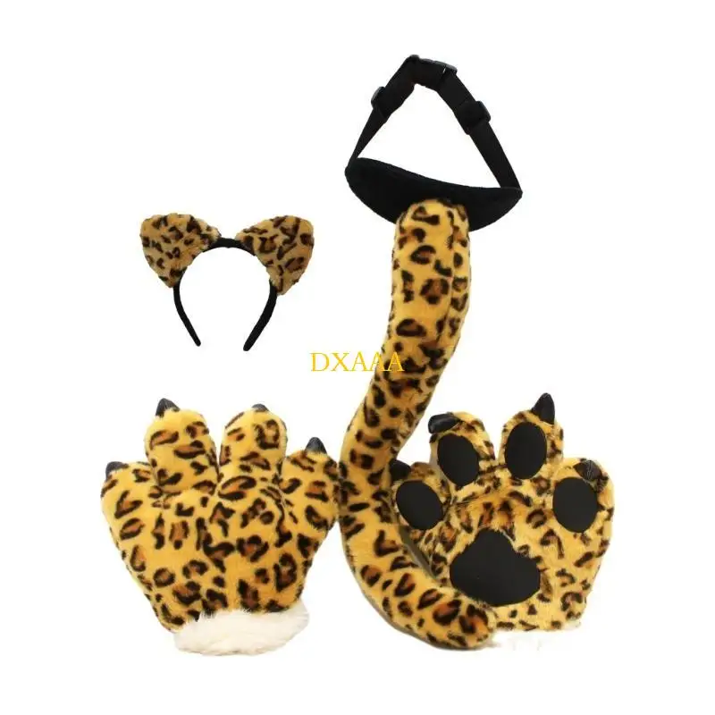 

DXAA Leopard Ears уши Havd для хэллоуина косплей костюм украшения вечеринки