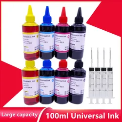 800ML Universal Refill Dye Ink Kit For All Epson For Canon For HP For Brother Lexmark DELL Inkjet Printer CISS Cartridge