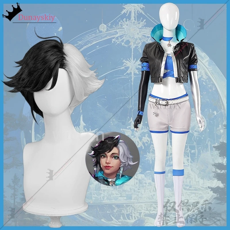 Luna Salju Cosplay Saingan Wig Kostum Celana Tanpa Tali Seksi untuk Anak Perempuan Wanita Dewasa Halloween Pesta Natal Setelan Disesuaikan