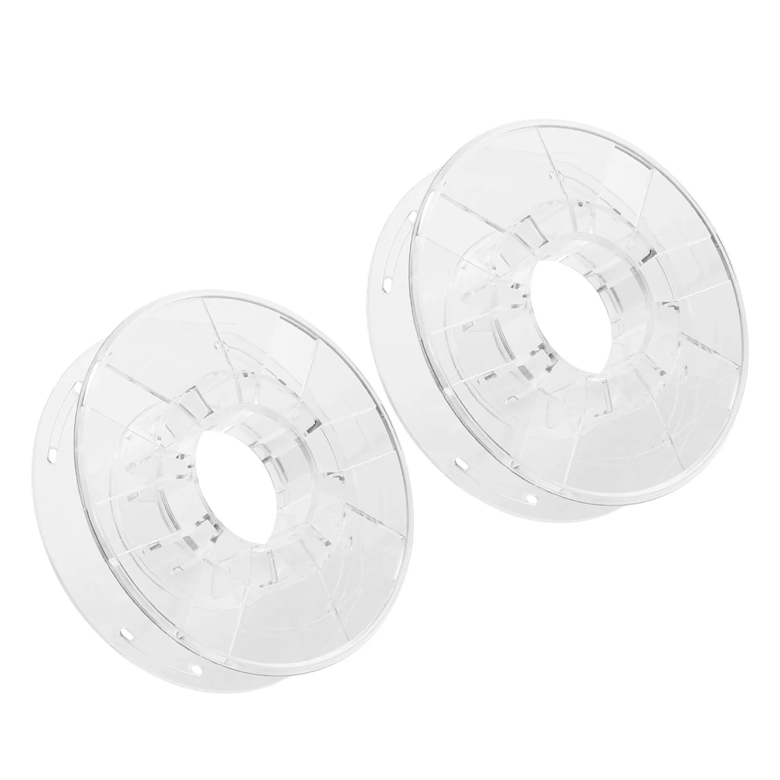 

2Pcs Transparent 3D Printer Filament Spool Plastic Reusable Winding Reel Holder Optimized Filament Winder for Workshop Home