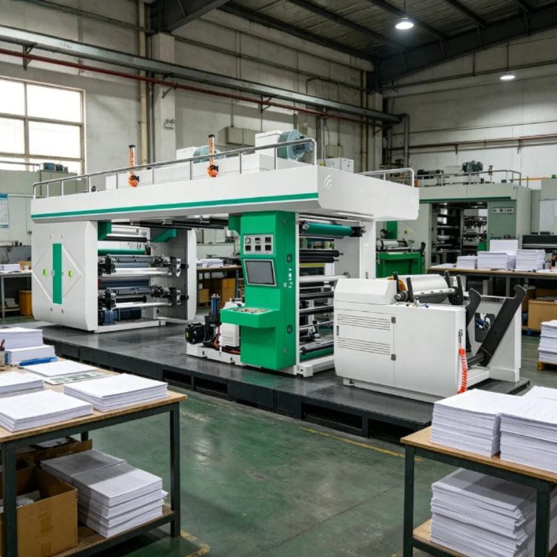 Customized Paper Roll Feeding Printer Stack Type High Speed 4 Colors Flexographic Printing Machine