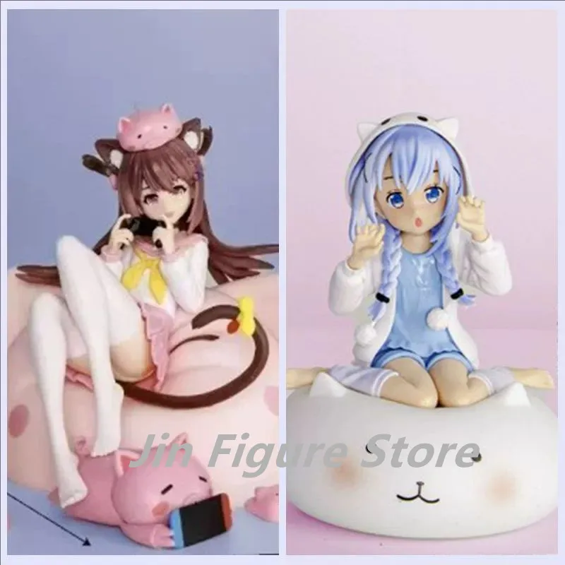 

Anime Is The Order A Rabbit Kafuu Chino Asaki Hoto Kokoa Anime Model Sitting Pajamas Outfit Toy Gift Collection Action Figure