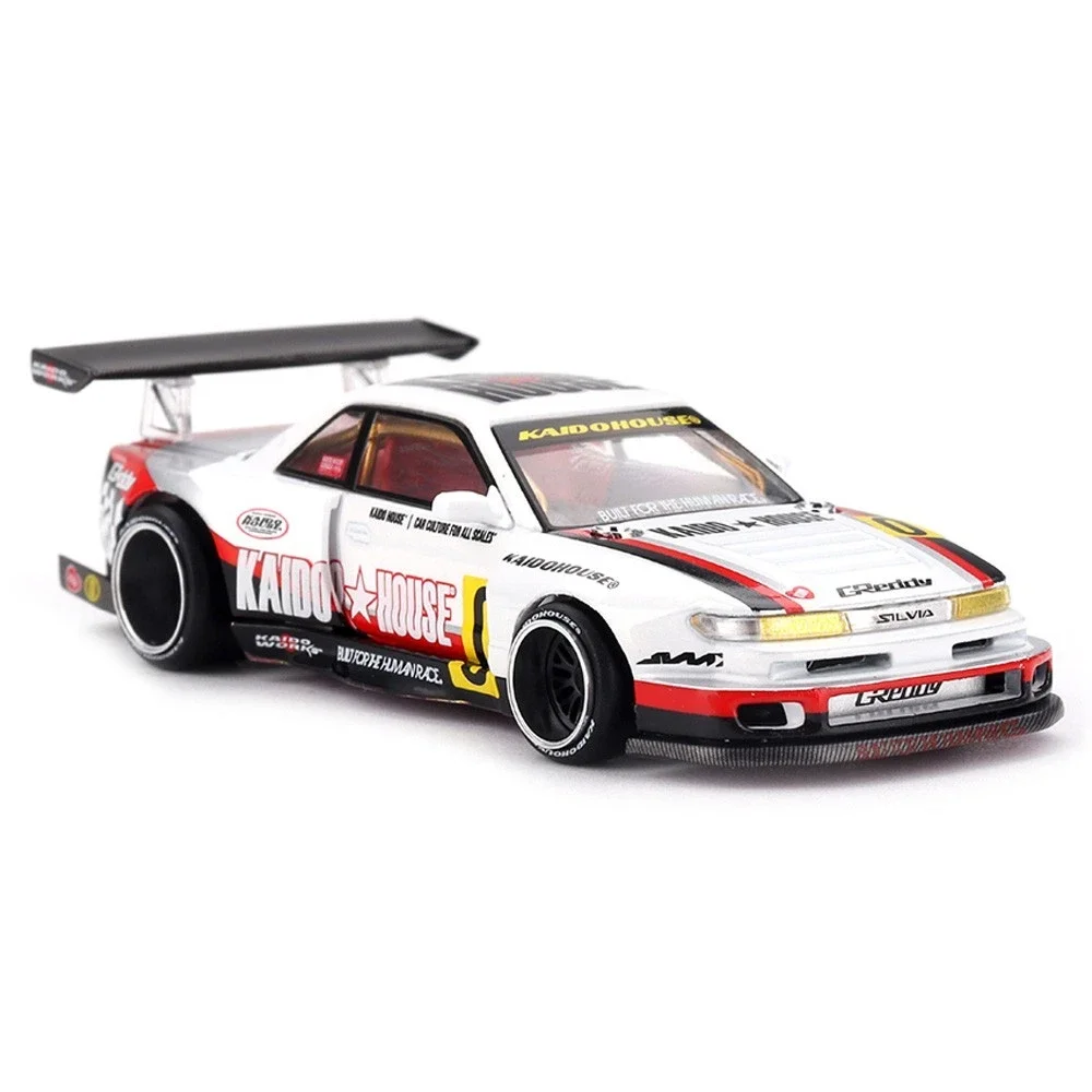 1/64 Kaido House x Mini GT Silvia S13-R Circuit Spec V1 KHMG251 Diecast Model Car Limited Edition Alloy