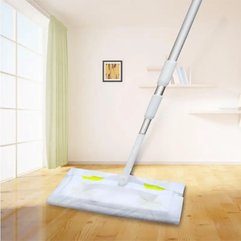 Useful 100PCS Disposable Electrostatic Dust Removal Mop Paper Home Kitchen Bathroom Cleaning Cloth Replacement Mop Head Cloth