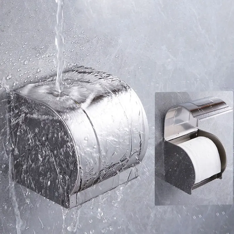 

Tissue Boxs Multi-purpose Wall Mounted Waterproof Roll Paper Holder Various Types Stainless Steel Toilet Bathroom Accessories