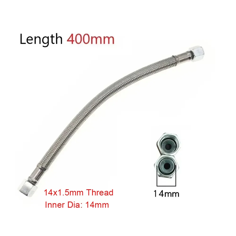 1Pcs 400mm Air Compressor Exhaust Tube with Air Pump Check Valve 14/16/19mm Intake Tube Stainless Steel Hose Connecting Pipe