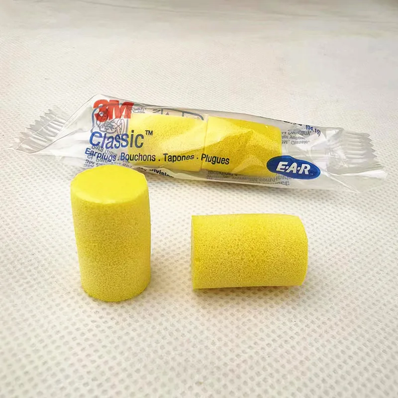 3M EAR 312-1201 earplugs Anti-noise Classic Earplugs Small for Child Women's Sleep Yellow Earplugs