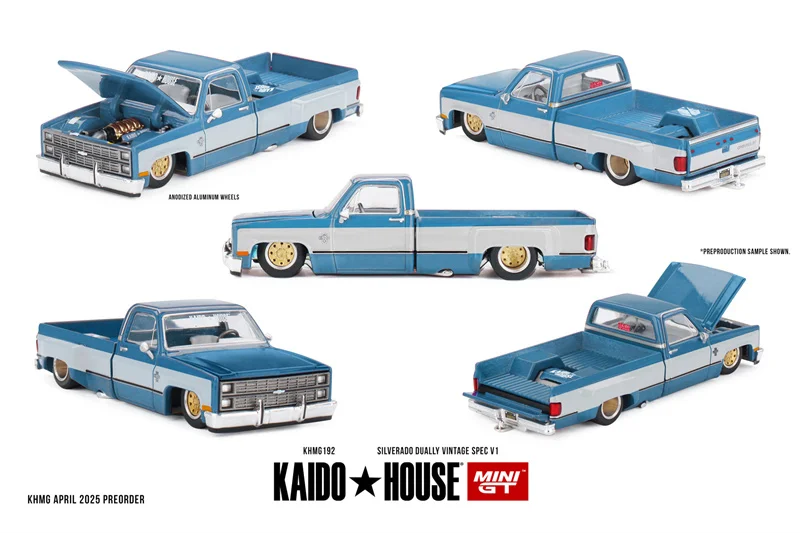 

(Pre-Order) Kaido House x MINI GT 1:64 Silverado Dually Vintage Spec V1 Diecast Collector's Vehicle Model Car