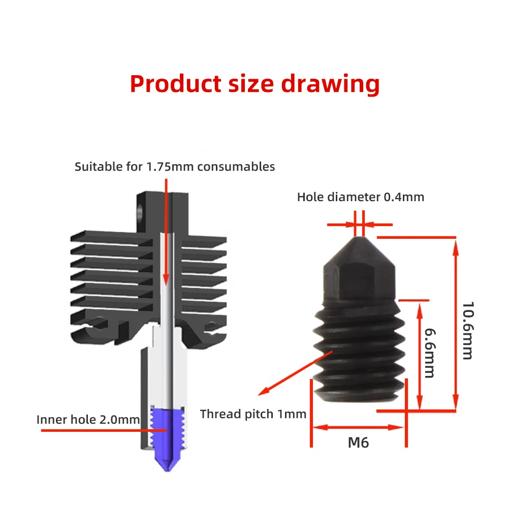 3DSWAY alta velocidade Hotend Extrusora Kit, atualizado Hotend Bocal de aço endurecido para Bamboo Lab X1, peças de impressora 3D P1P