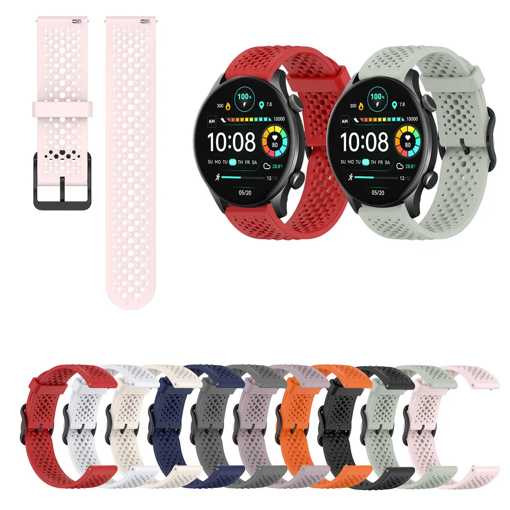 Breathable Soft Silicone Strap for  Haylou LS01 LS02 Solar LS05 RT LS05S LS09B RS4 LS12 RT2 LS10 Waterproof Watch Band