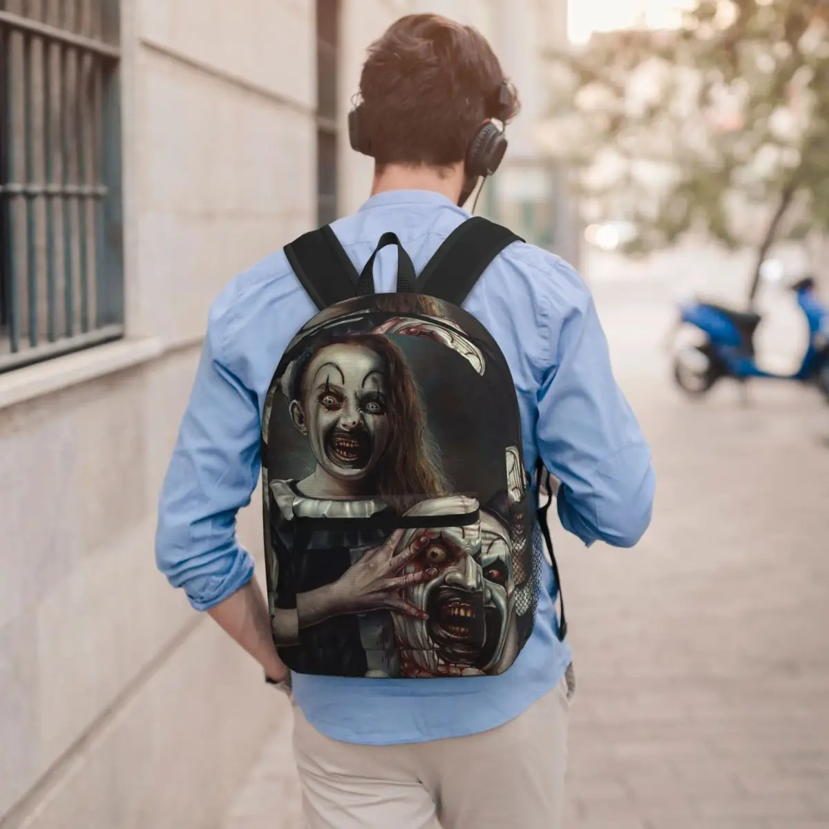 

Terrifier 2- The Little Pale Girl Backpack Boys Girls BookBag Children School Bag Laptop Shoulder Bags for Men Women