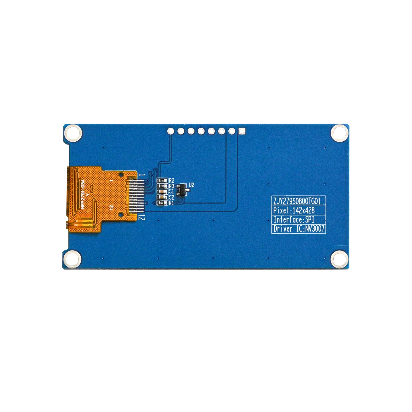 2.79 بوصة IPS وحدة عرض إل سي دي 142x428 القرار اللون NV3007 سائق 4-سلك SPI واجهة 8Pin