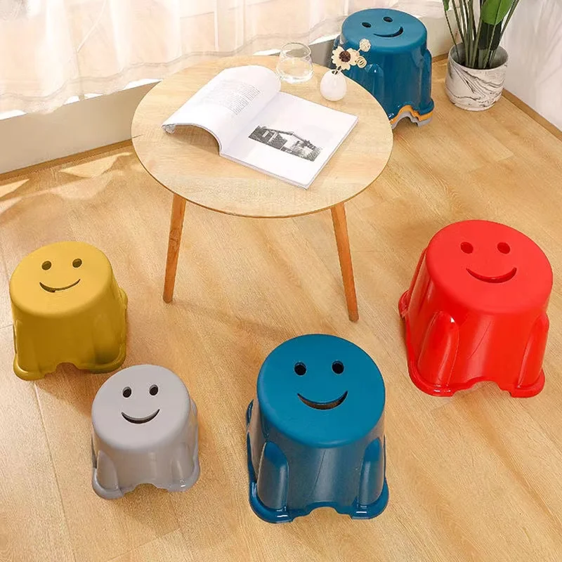 2024 Plastic small stool household stacking thickened low stool sofa stool coffee table stool shoe stool bench