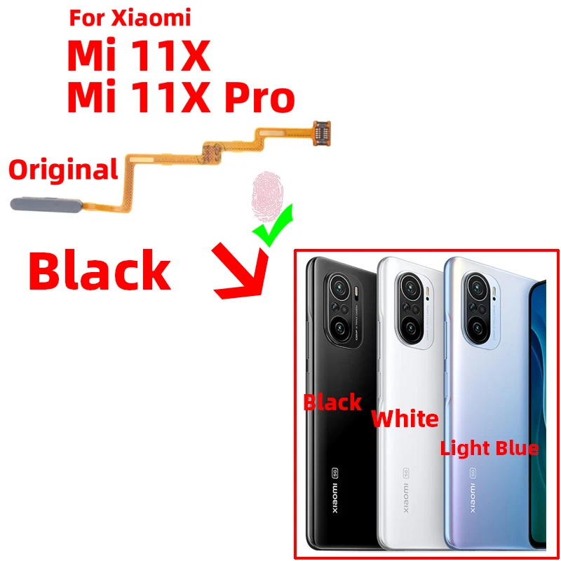 Original For Xiaomi mi 11X Fingerprint Sensor Scanner Touch ID Connect home button Flex Cable