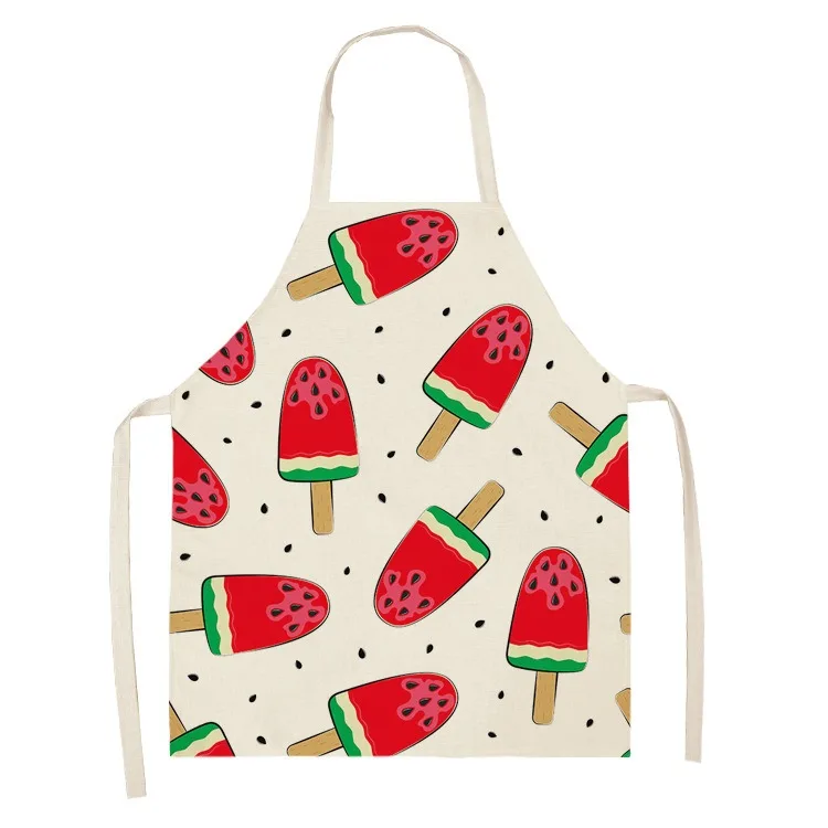 Cartoon cute pattern printed apron men\'s housekeeping cleaning sleeveless apron kitchen cooking cooking apron