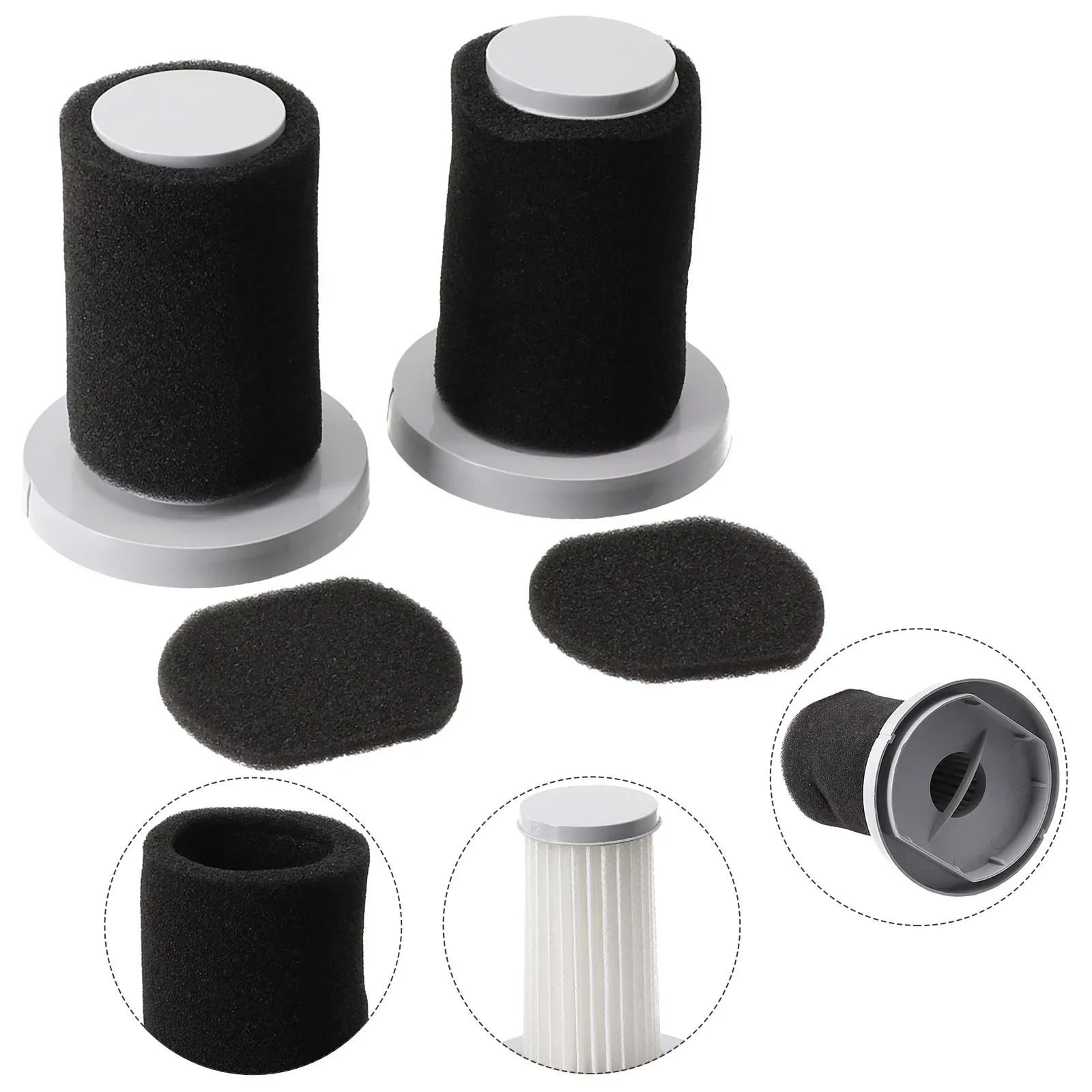 6pcs Filters Elements/sponge Covers/sponges For-Deerma DX700 DX700S Household Appliances Vacuum Cleaner Accessories