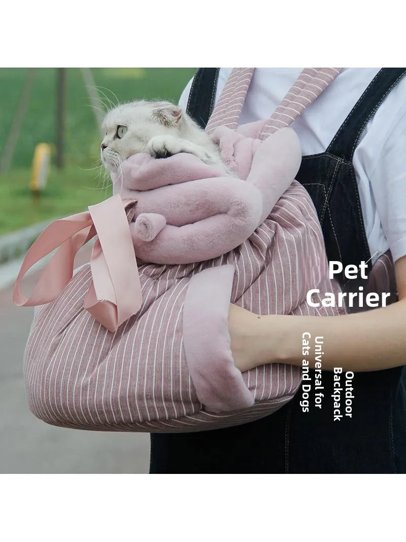 

Portable Pet Backpack for Outdoor Travel Front Hanging Licking Small Dogs Warm Chest Bag Winter Outing Pet Carrier
