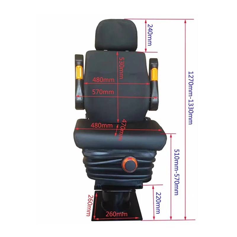 

Railway Track Tunnel Locomotive Manufacturer Diesel locomotive seat Captain's shock-absorbing swivel lift seat assembly