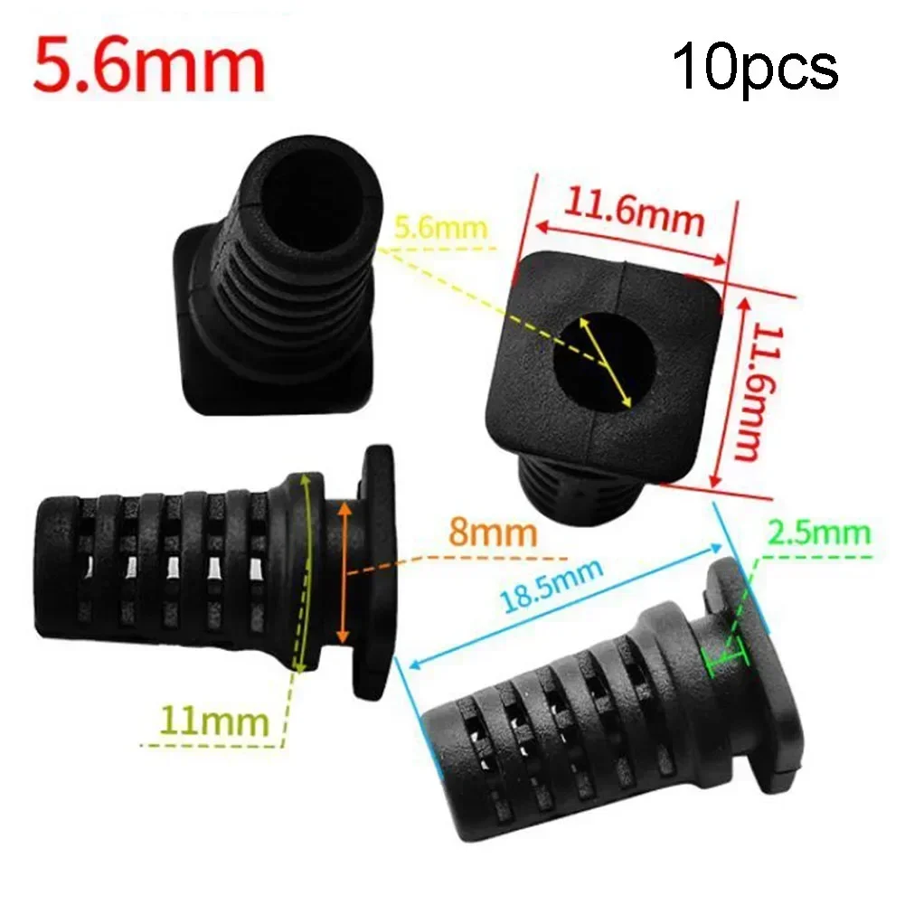 10PC Cable Gland Connector Kit Rubber Strain Relief Cord Power Tool Cable Sleeves 2.8mm-5.6mm Cable Sleeve Wire Connectors Parts