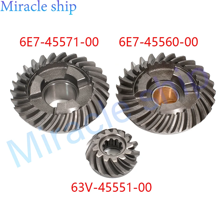 Gear Set 6E7-45560-01 63V-45551-00 6E7-45571-00 For Yamaha Hidea 2 Stroke 15HP 15F Boat Motor Boat Engine Parts