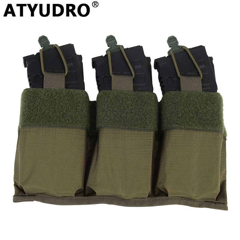 ATYUDRO Tactical Triple 7.62 Pouch Magazine Hunting Portable Outdoor Wargame Sports Shooting Paintball Molle System Accessories