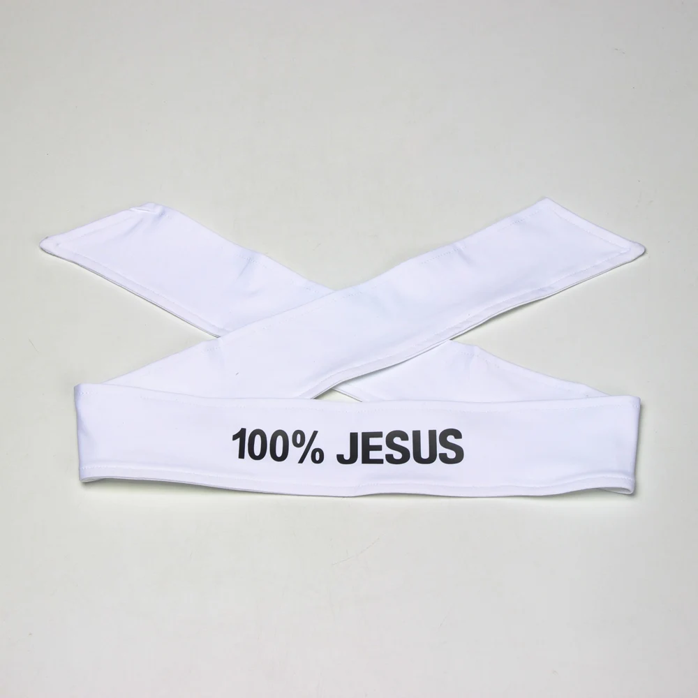 

100% JESUS Print Basketball Sports Headband Men Women Running Fitness Sweatband Bandana