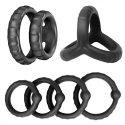 Newest Penis Ring Reusable Silicone Semen Cock Ring Penis Enlargement Delayed Ejaculation Sex Toys For Men Dick Enlarger Rings