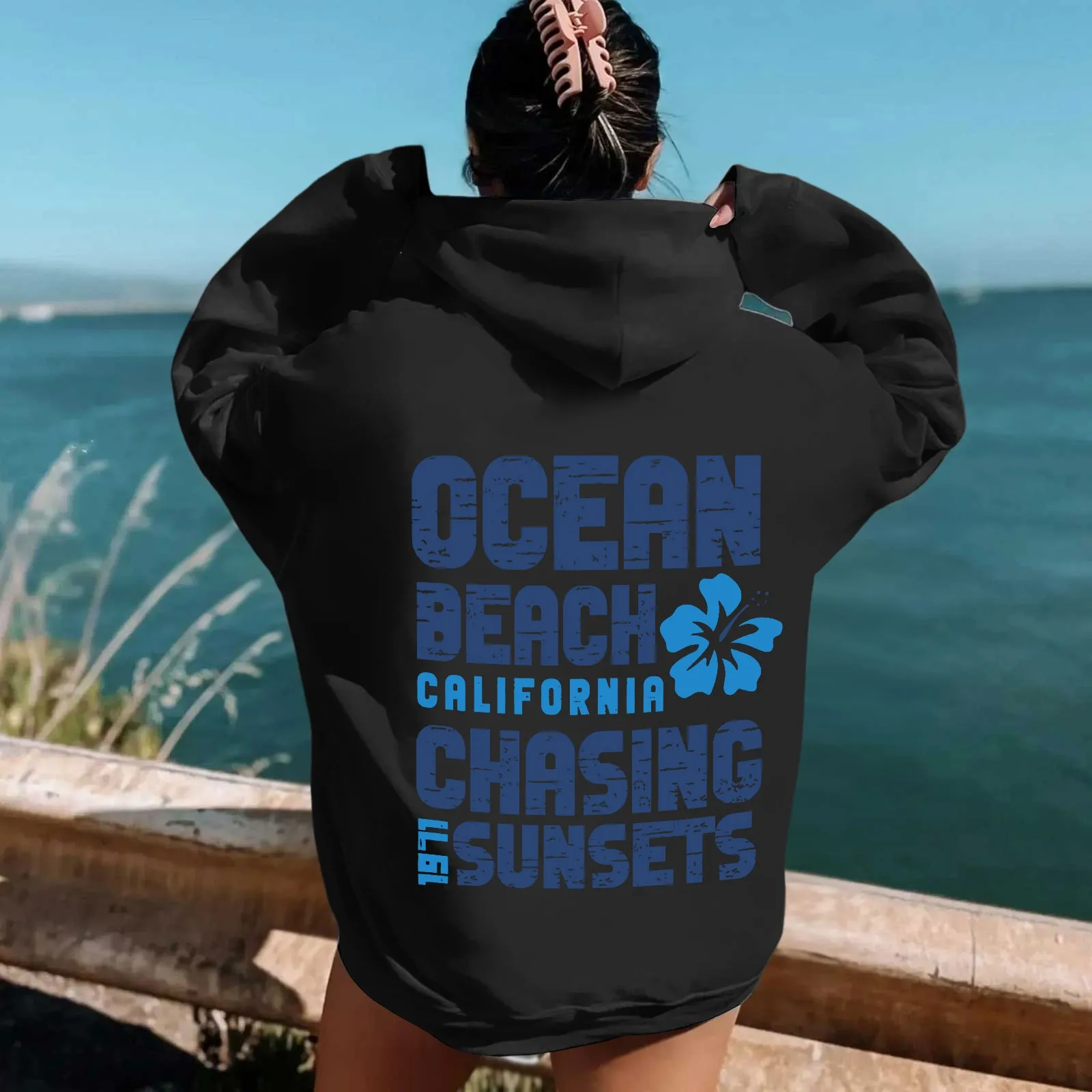 Ocean Beach Hoodie Aesthetic Hoodie Sweatshirt  Surf Tee Trendy Oversized Hoodie Coconut Hoodie Unisex Aesthetic Pullover  Tops