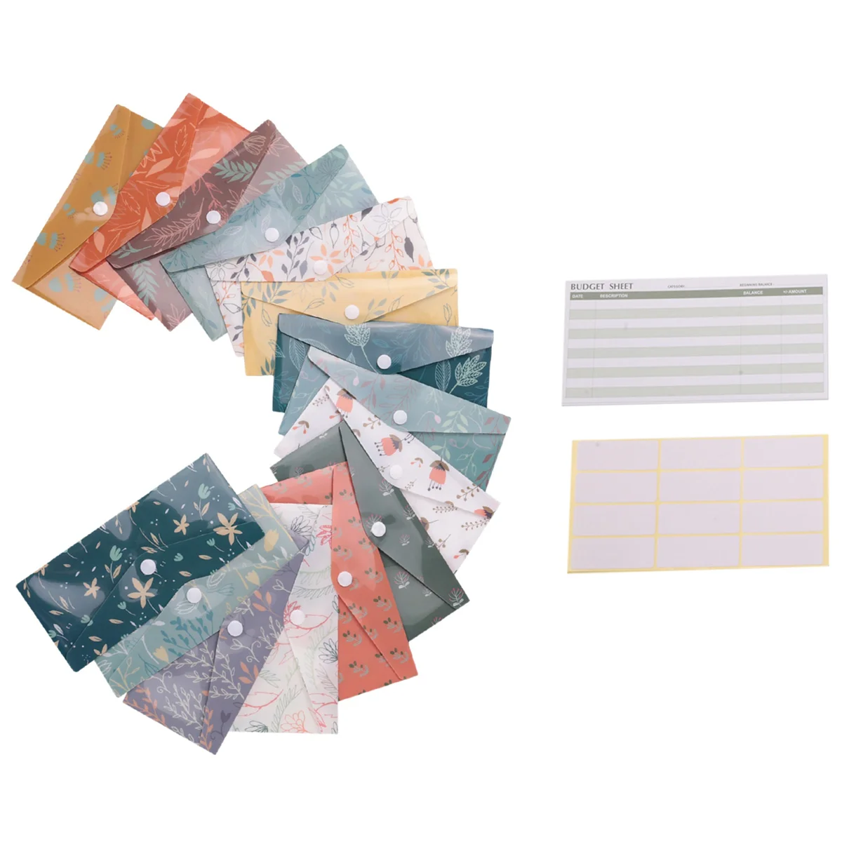Waterproof Cash Budget , Reusable Plastic Cash Envelopes, Money Envelopes for Budgeting and Saving