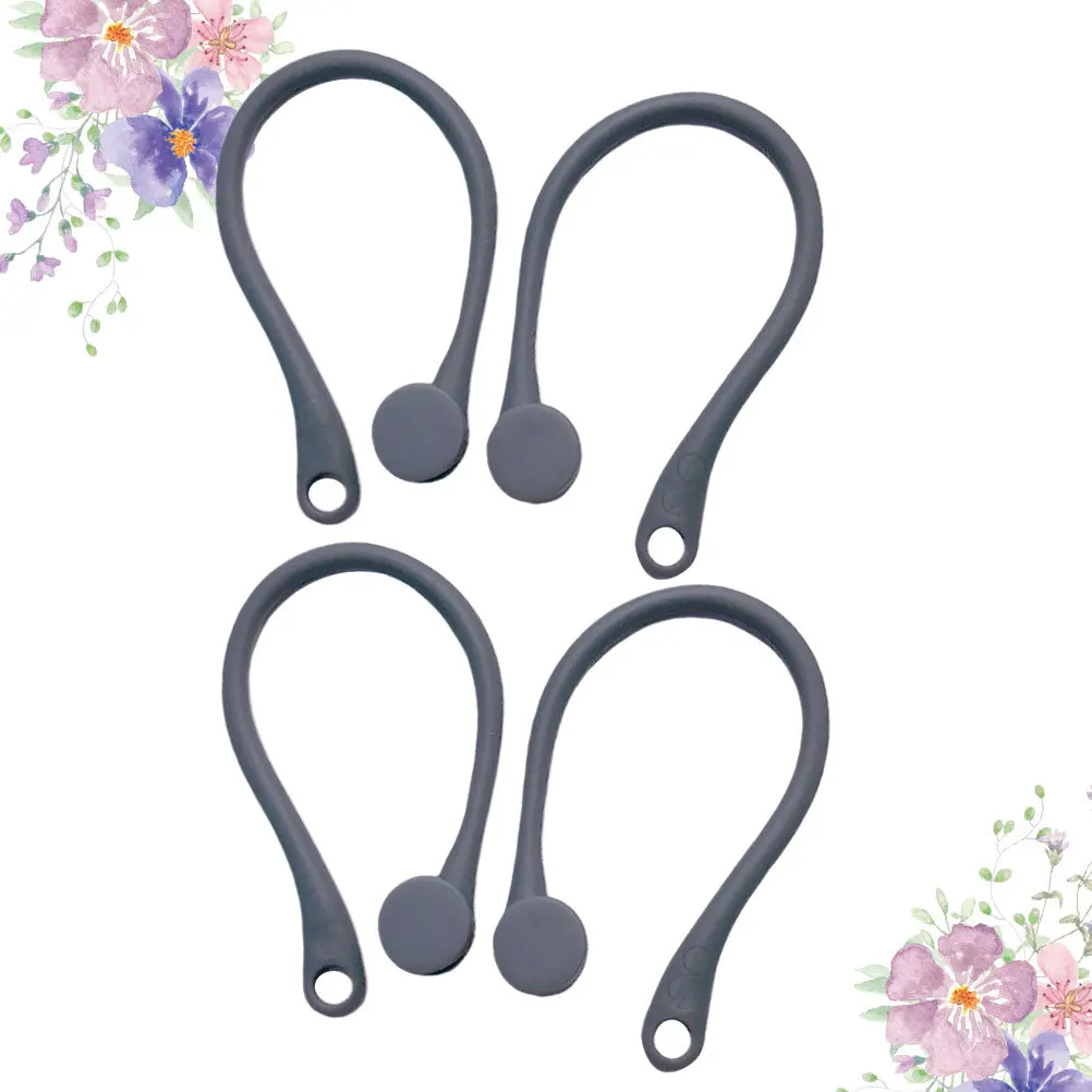 Earphone Ear Hook Tpu Silicone Ultra-Light Anti-Lost Secure Fit For Wireless Earbuds Sports Cycling Grey