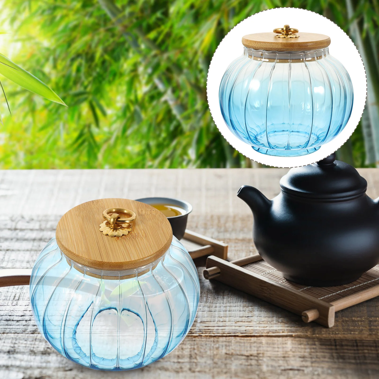 

Glass Storage Jar Canister with Lid Snack Containers Food Lids Japanese-style Seal Tea