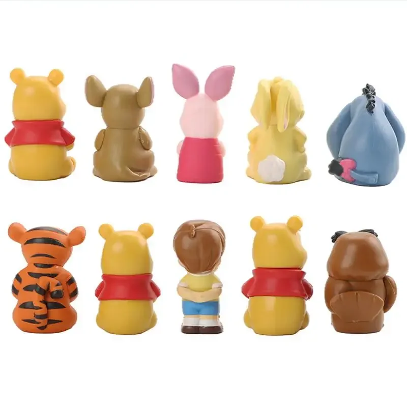 10pcs/set Disney Winnie The Pooh Toys Action Figure Pooh Bear Tigger Eeyore Piglet Doll Model Decoration Toys For Children  Gift