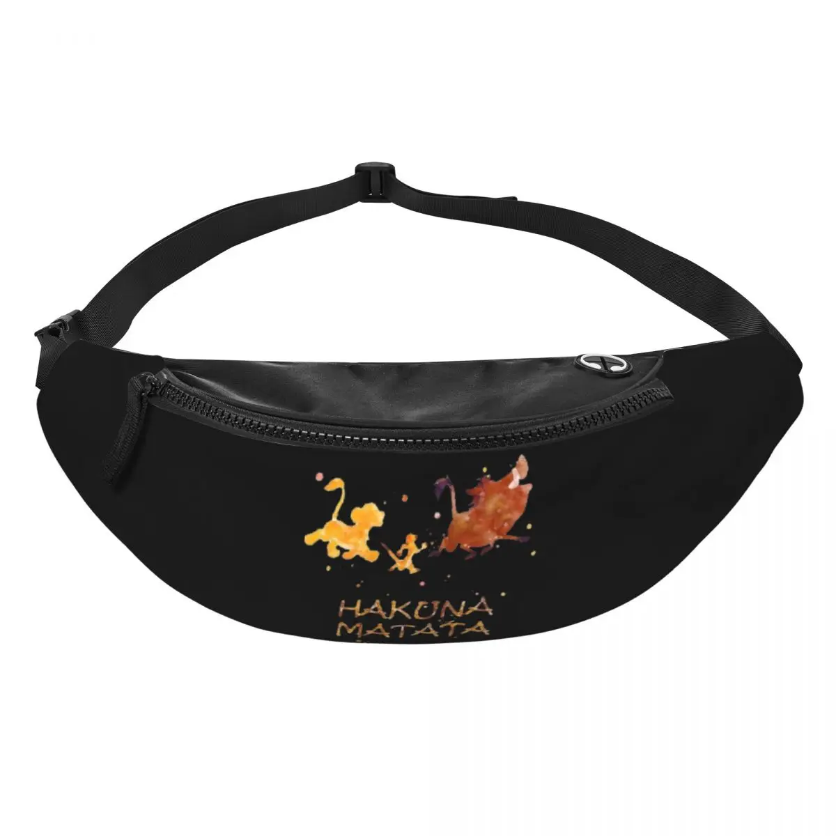 Custom Hakuna Matata Fanny Bag The Lion King Crossbody Waist Pack Men Women Travel Hiking Phone Money Pouch