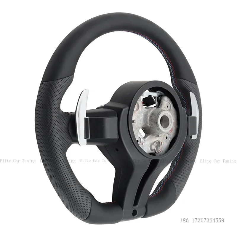 For BMW F30 F20 F22 F32 M3 F80 F25 E90 E87 X5 E70 F01 F10 Steering Wheel Black Perforated Leather M Sport Upgrade Steering Wheel view 4